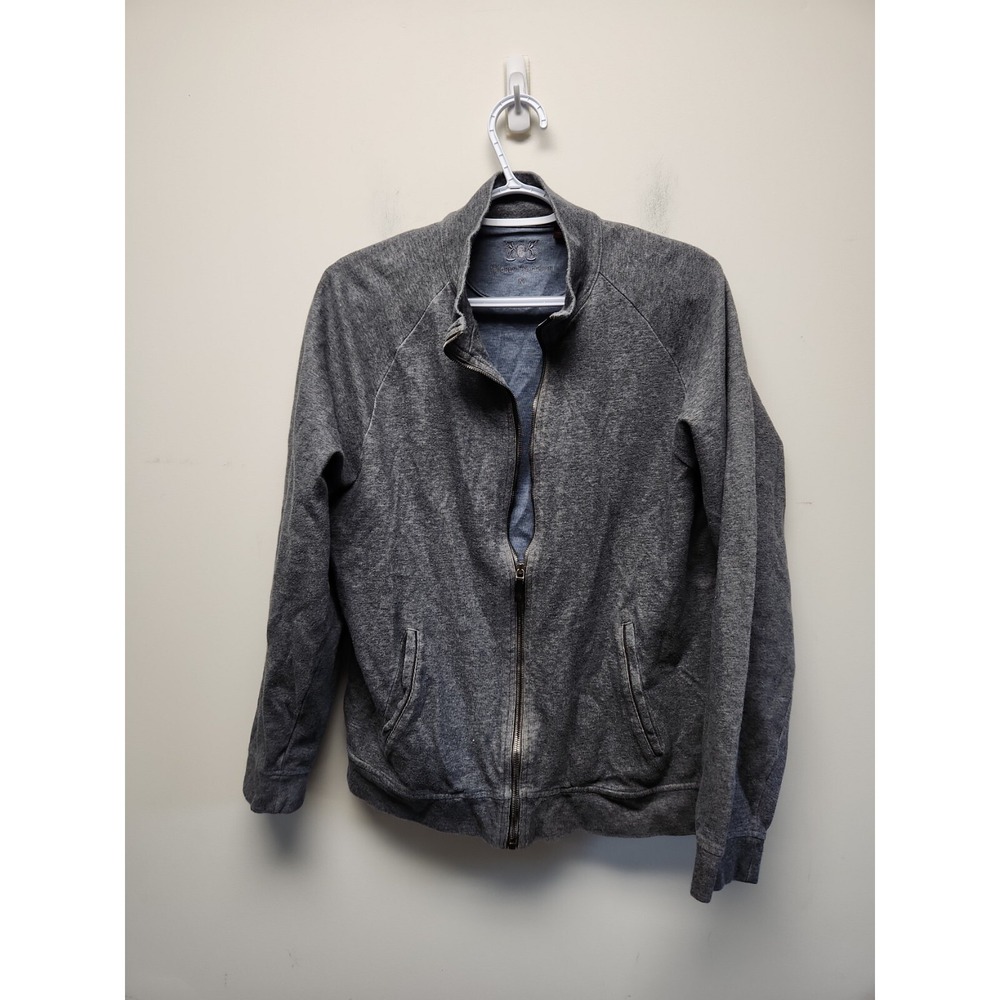 Hickey Freeman men's gray zip up jacket sweatshirt M coat casual hipster
